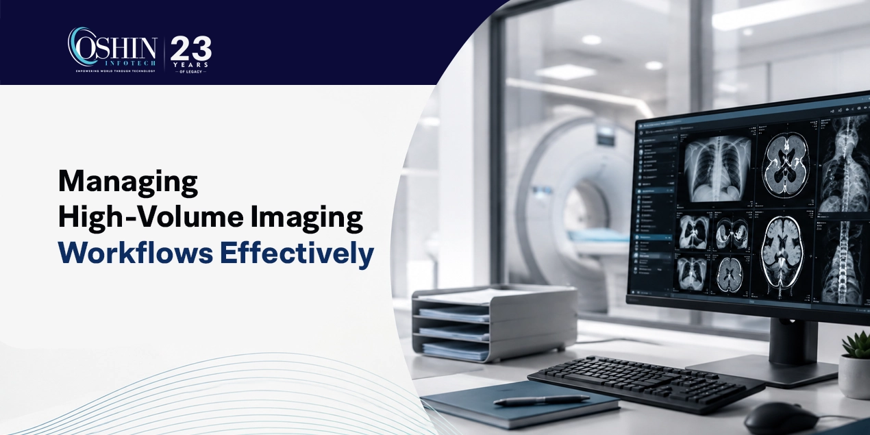 Radiologist reviewing a chest CT scan in a reading room