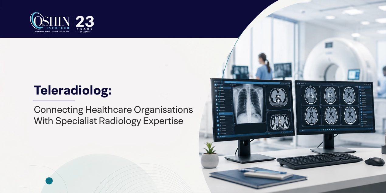 Radiologist reviewing a chest CT scan in a reading room